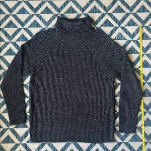 Time and Tru Women’s Dark Gray with colorful speckles Turtleneck Sweater